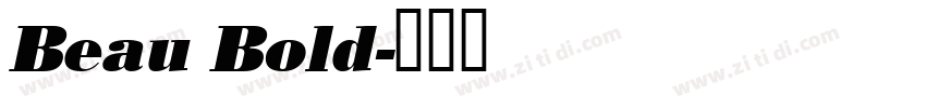 Beau Bold字体转换